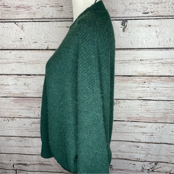 Vero Moda Dark Green Sweater O Neck Blouse Fits Large Alpaca Wool Blend Pullover - Picture 3 of 13